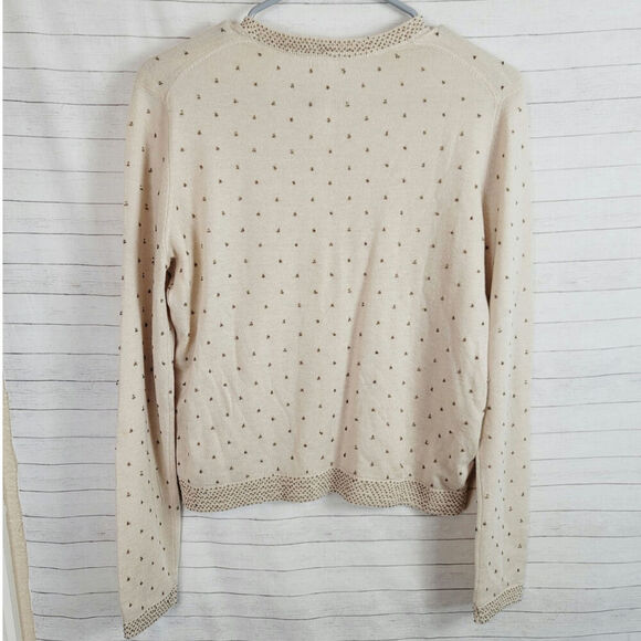 Free People Tea Combo Cardigan Sweater in Creamy Beige, sz Medium - Picture 7 of 14